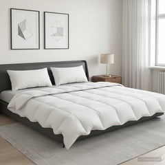 90% Goose Down Duvet Set FULDA 3 pcs 200 x 240 cm Summer White 60 x 80 cm
