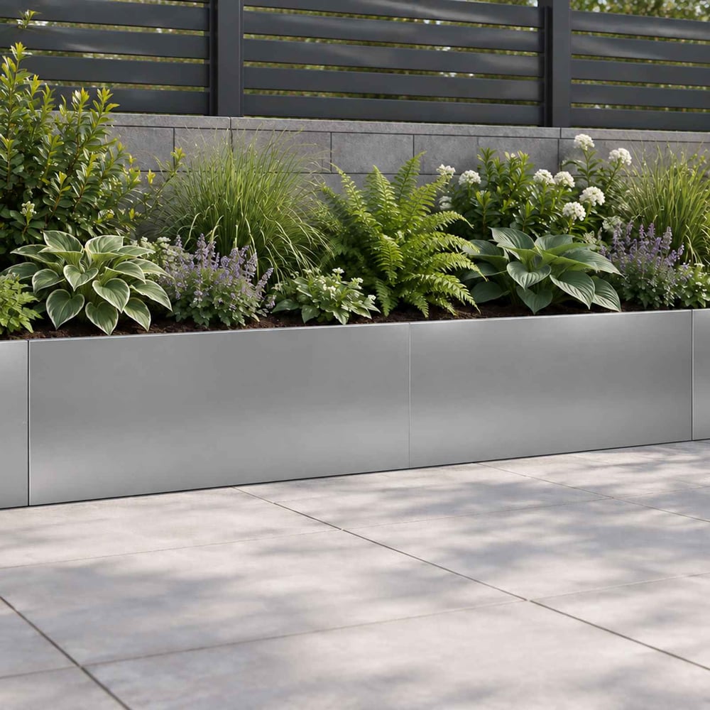 Retaining Wall 100 x 12 x 30 cm Steel 2 pcs Galvanised steel