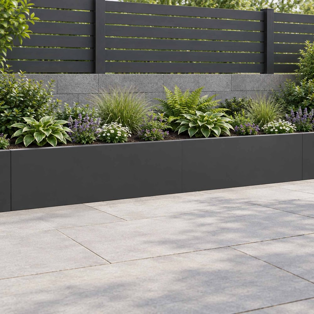 Retaining Wall Steel Black