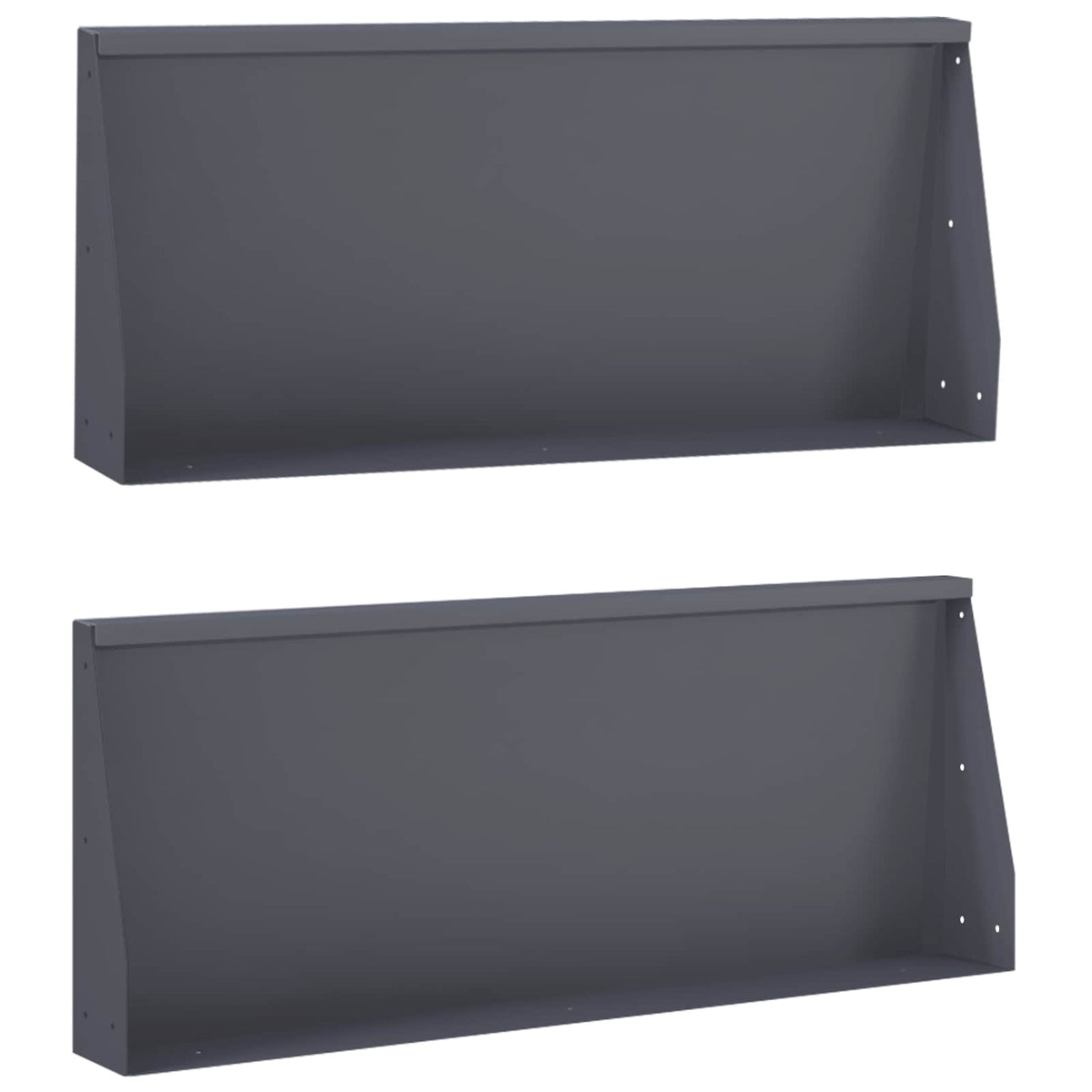 Retaining Wall 100 x 12 x 40 cm Steel 2 pcs Anthracite