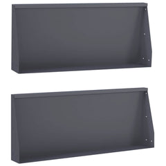 Retaining Wall 100 x 12 x 40 cm Steel 2 pcs Anthracite