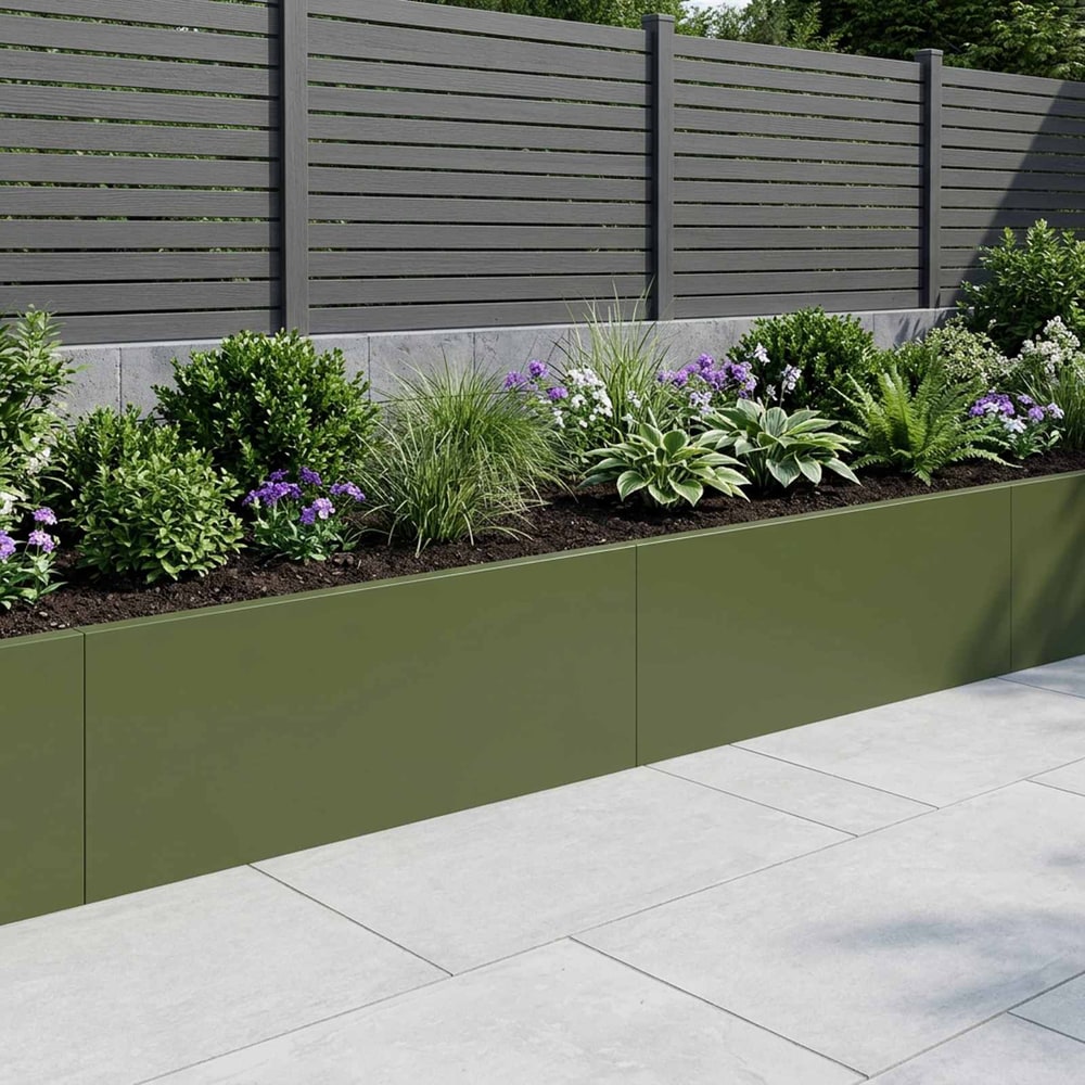 Retaining Wall Steel Olive green