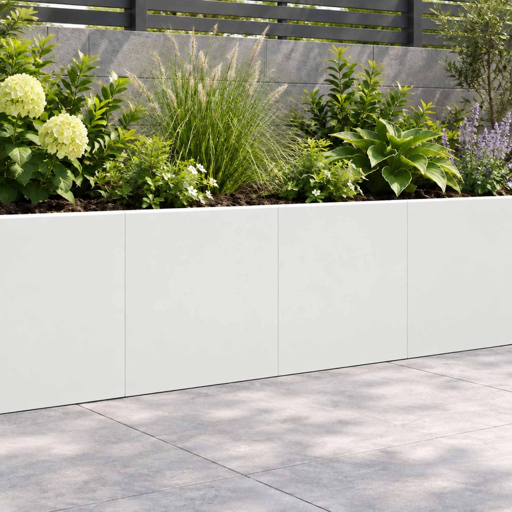 Retaining Wall Steel White