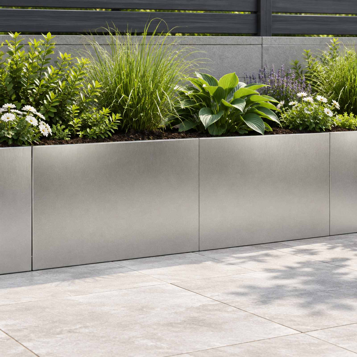 Retaining Wall 60 x 12 x 50 cm Steel 2 pcs Stainless steel