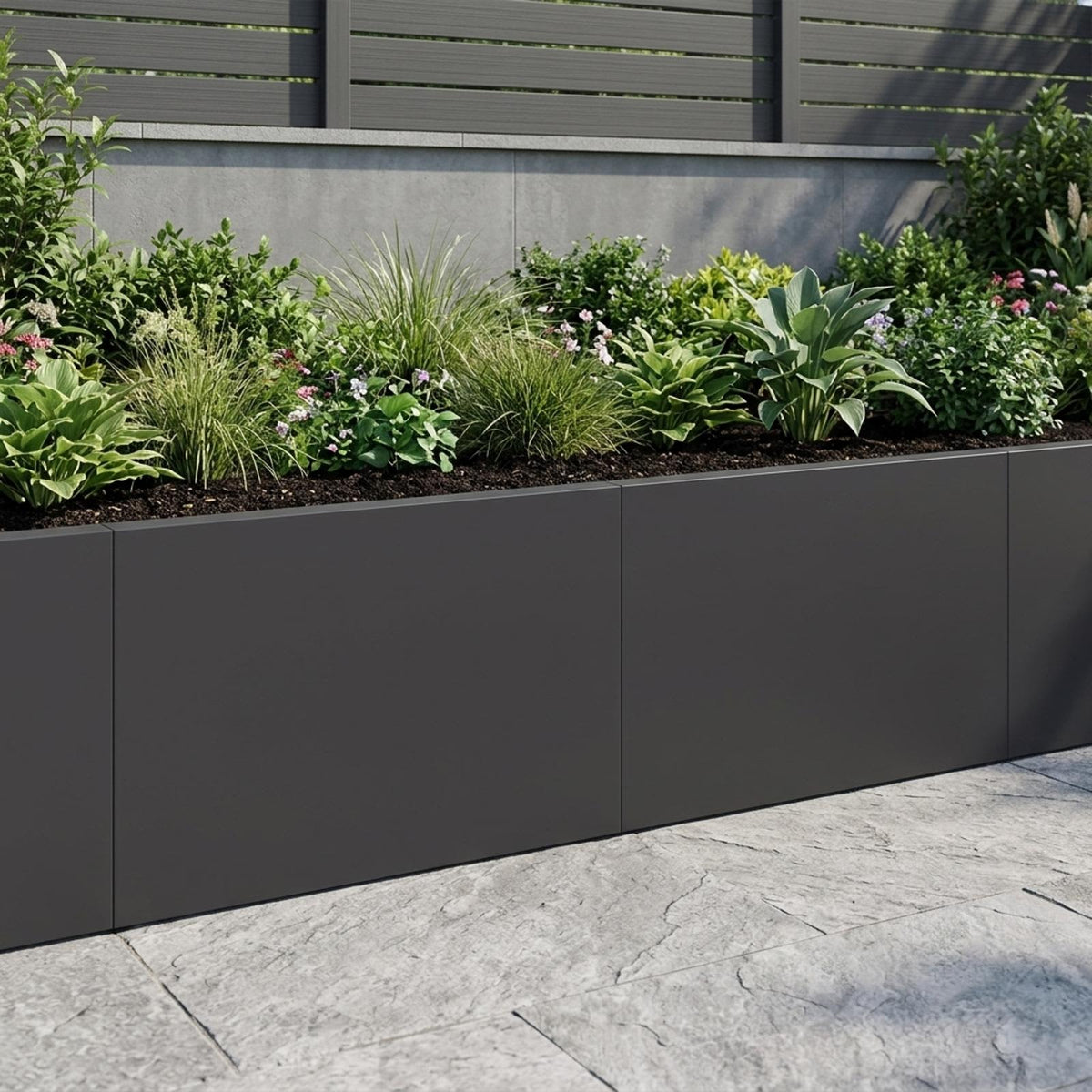 Retaining Wall 60 x 12 x 50 cm Steel 2 pcs Black
