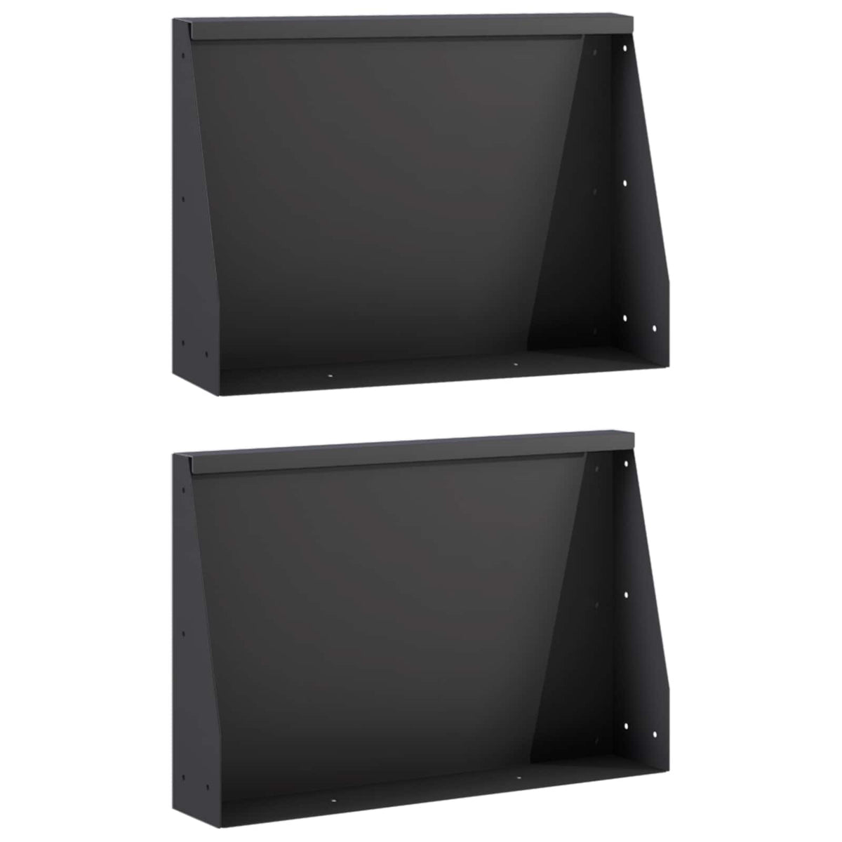 Retaining Wall 60 x 12 x 50 cm Steel 2 pcs Black