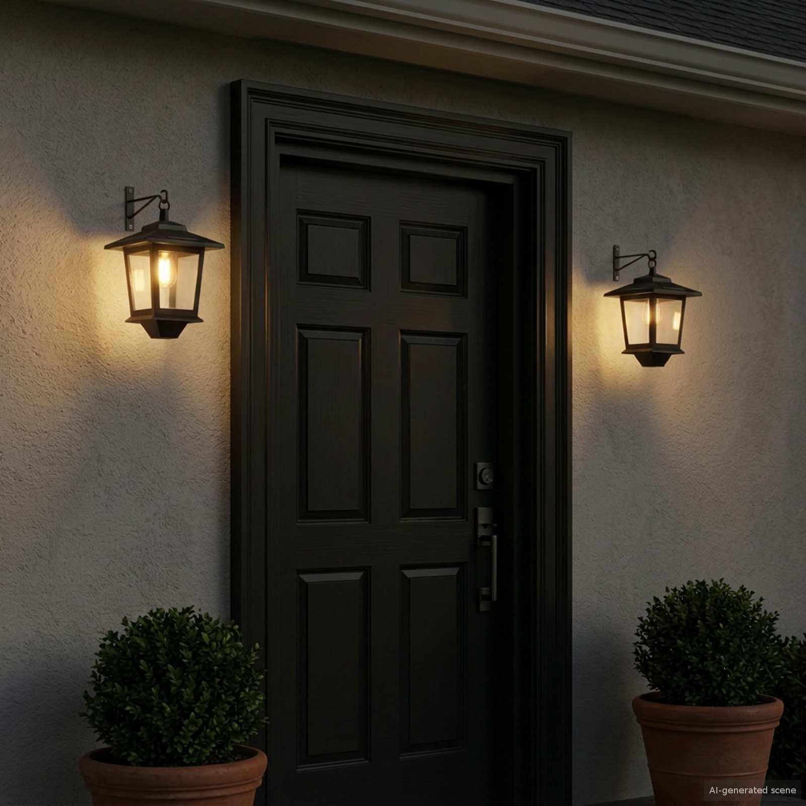 vidaXL Wall Mount Lamp with LED Bulb 2 pcs Black 19 x 14 x 25 cm 1