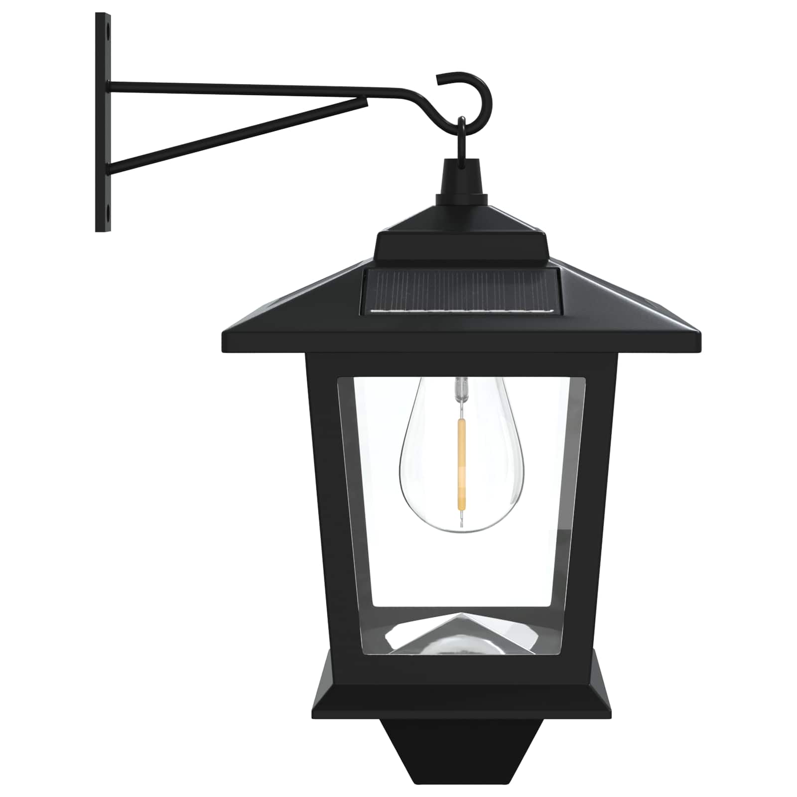vidaXL Wall Mount Lamp with LED Bulb 2 pcs Black 19 x 14 x 25 cm 6