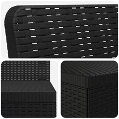4-Seater Garden Sofa Rattan Look PP Anthracite
