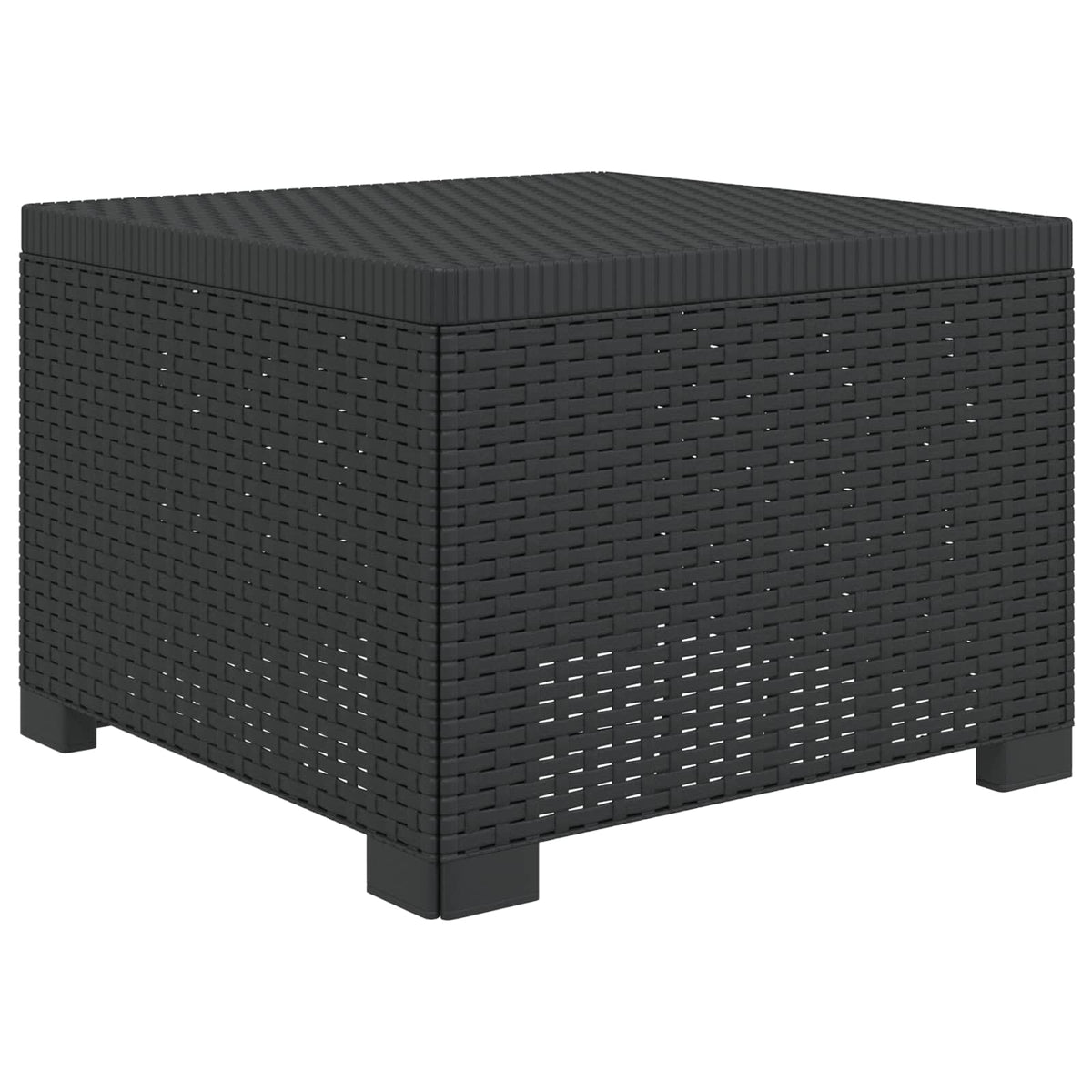 4-Seater Garden Sofa Rattan Look PP Anthracite