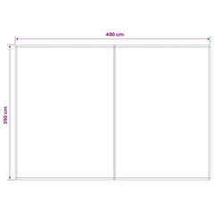 vidaXL Awning Replacement Fabric Cream 400 x 350 cm Polyester 5