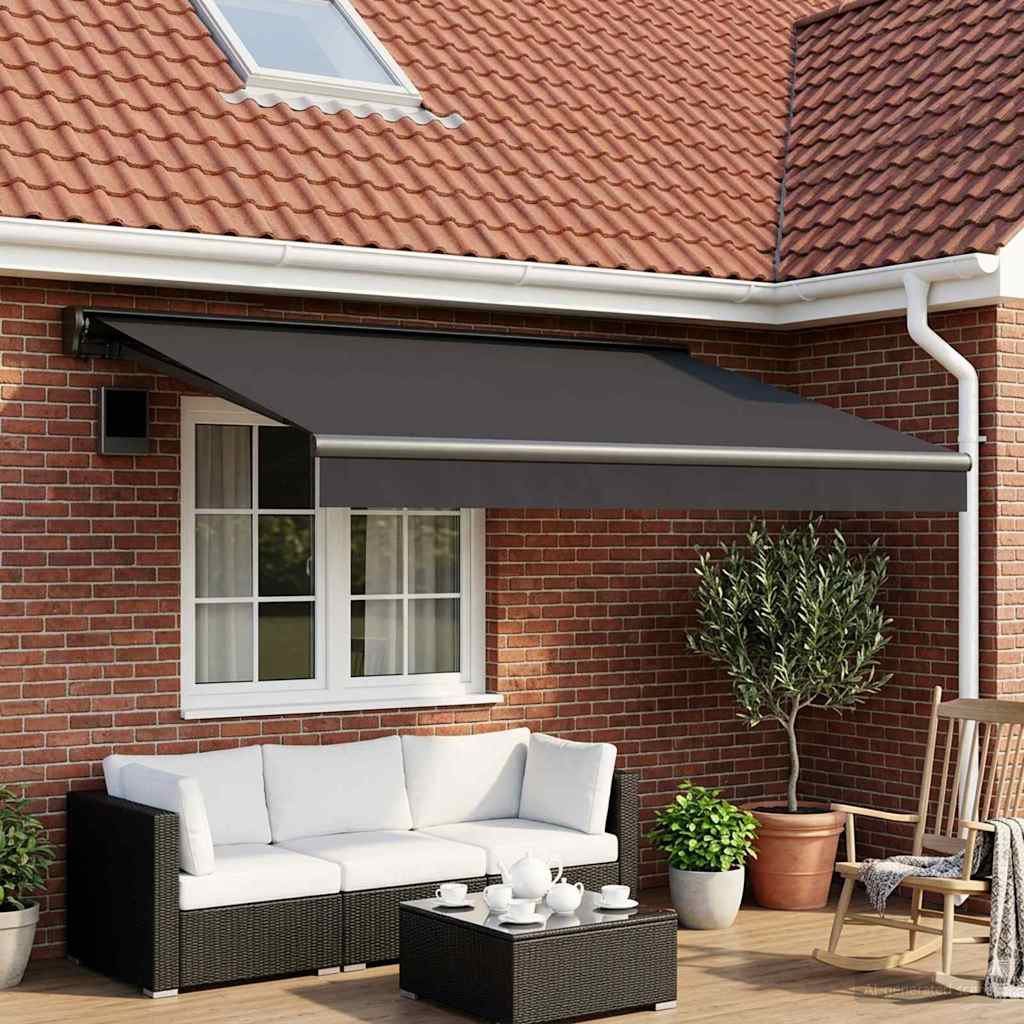 vidaXL Awning Replacement Fabric Anthracite 350 x 250 cm Polyester 1