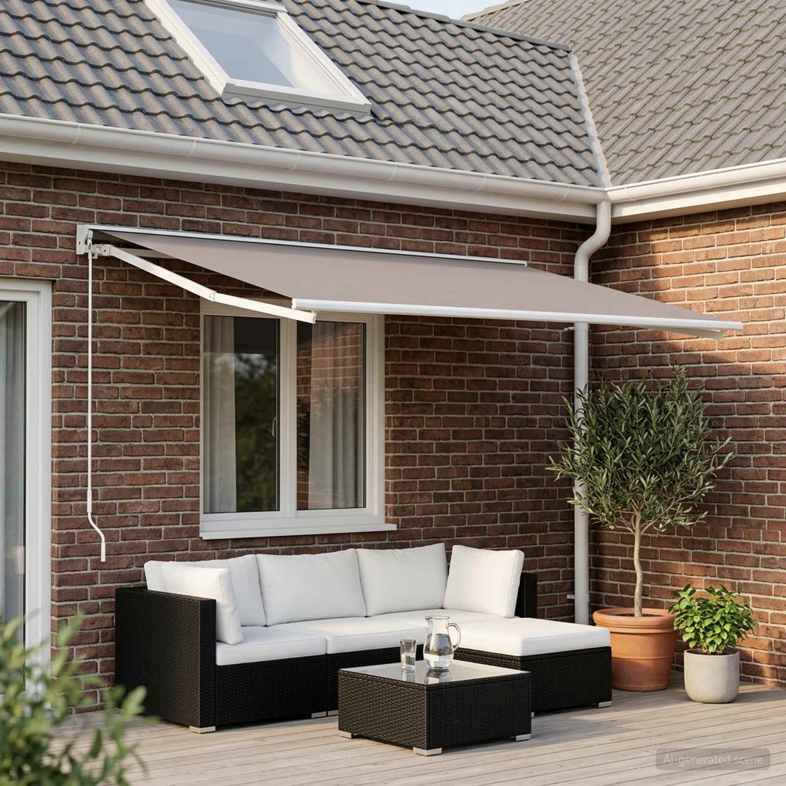 vidaXL Awning Replacement Fabric Light Grey 300 x 250 cm Polyester 1
