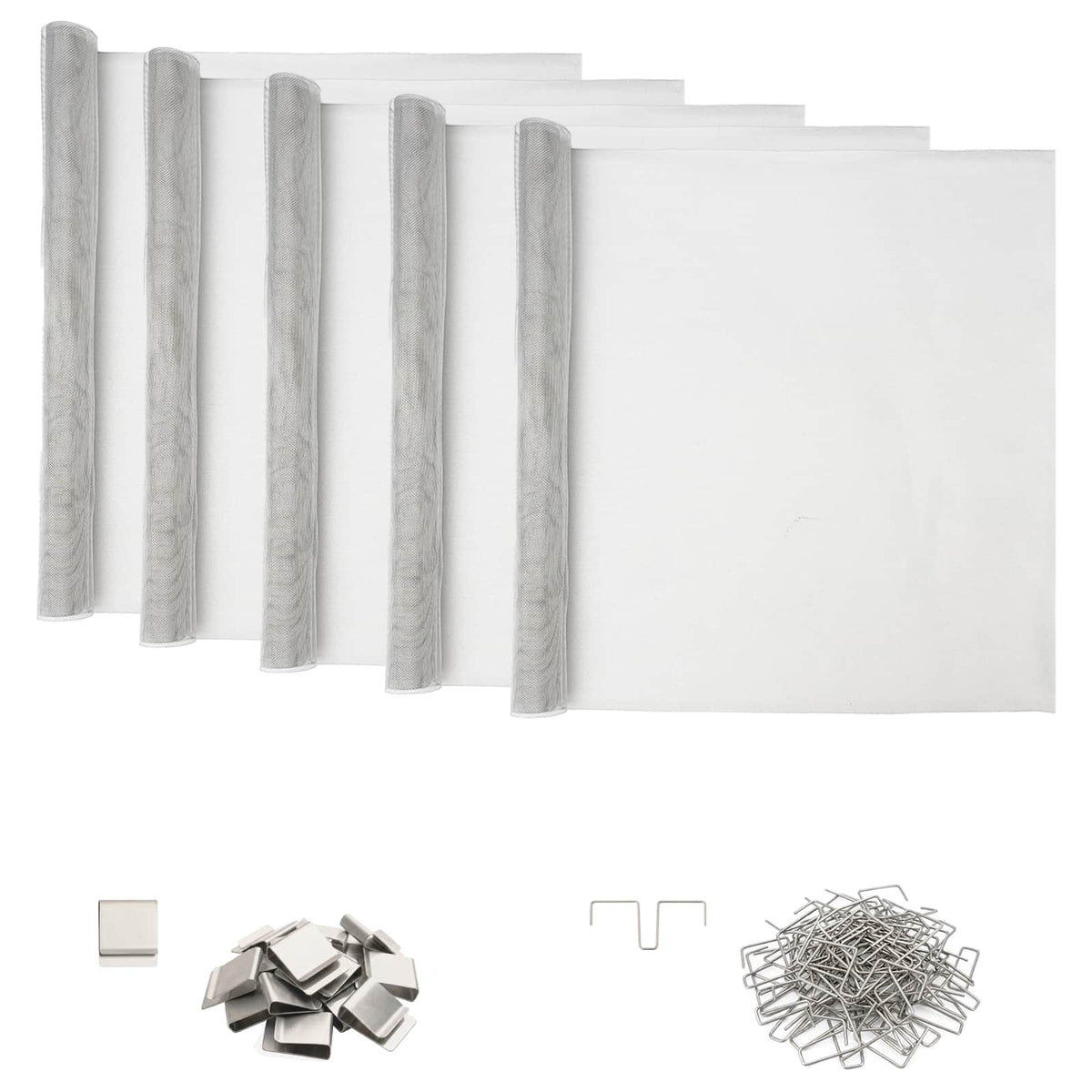 vidaXL Light Shaft Cover with Clips 5 pcs 70 x 130 cm Aluminum Silver 2