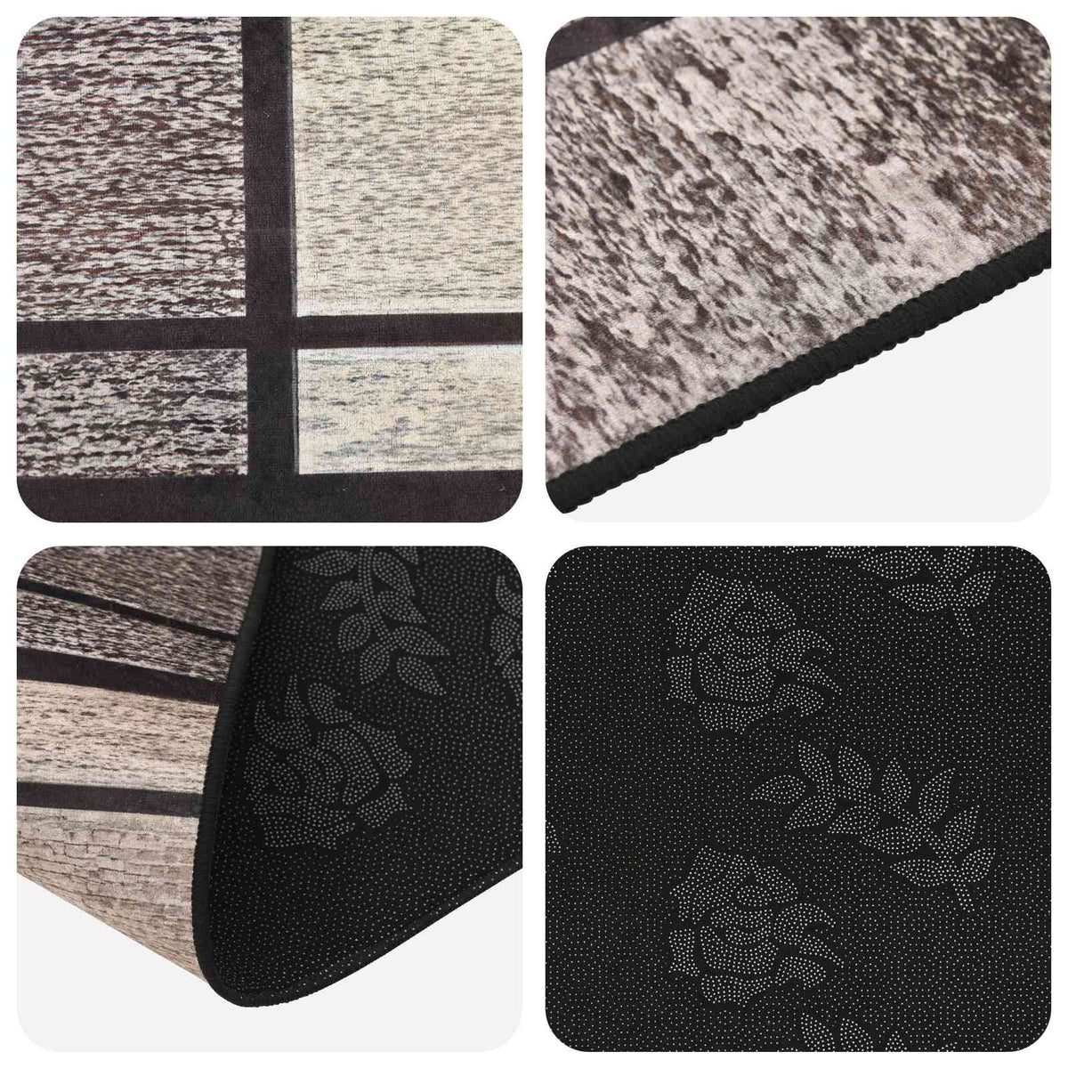 vidaXL Rug Runner LESAKA Brown 80 x 300 cm Diamond Velvet 3