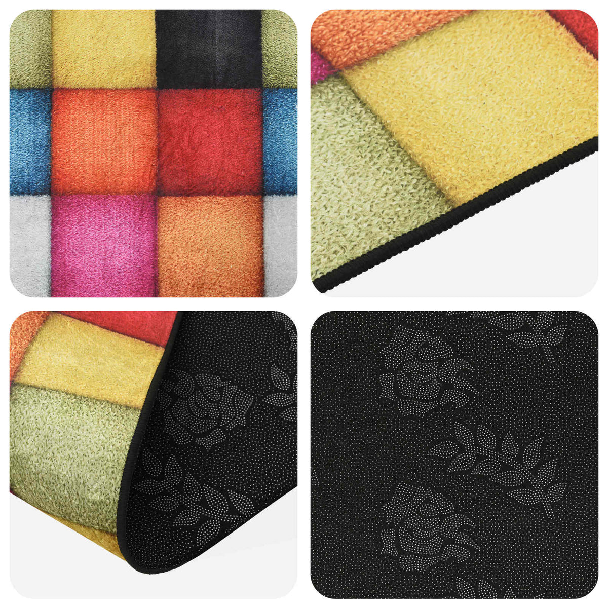 vidaXL Rug Runner LESAKA Colourful 80 x 300 cm Diamond Velvet 3