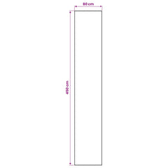 Rug Runner ORIZ 1150 gsm Width 80 cm Length 450 cm Grey and black