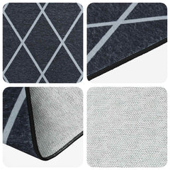 vidaXL Rug Runner ORIZ 1150 gsm Black Diamond Pattern 3