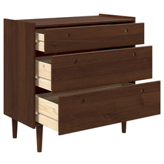 vidaXL Chest of Drawers BILBAO Dark Caramel 90 x 45 x 89 cm 3