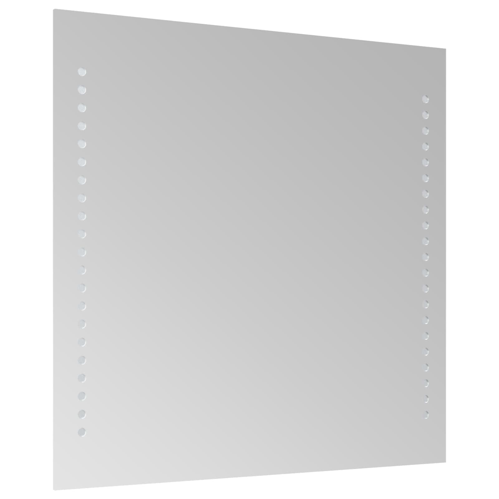 vidaXL LED Bathroom Mirror Transparent 40 x 40 cm Tempered Glass 4