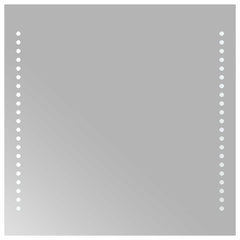 vidaXL LED Bathroom Mirror Transparent 40 x 40 cm Tempered Glass 2