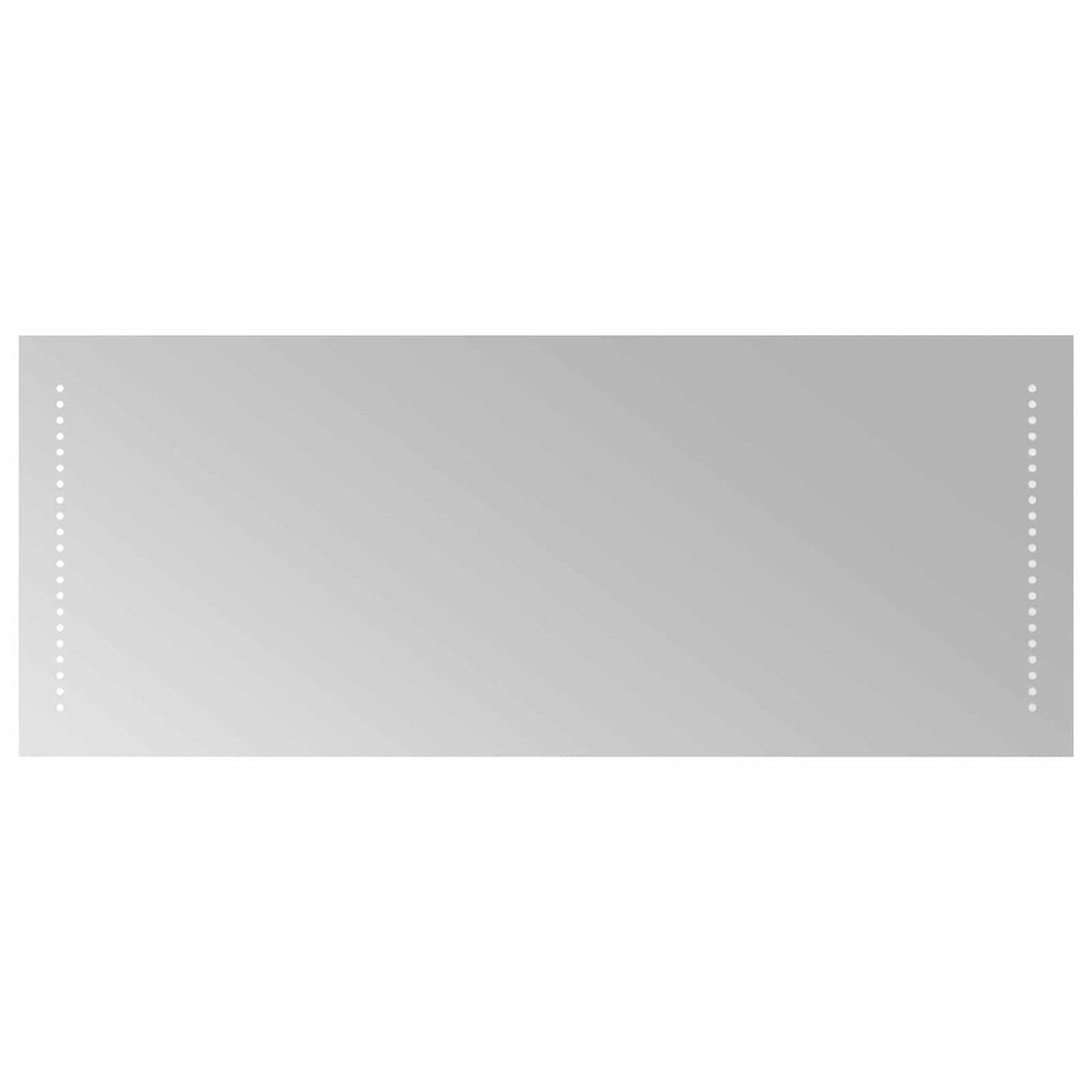 LED Bathroom Mirror Transparent Tempered Glass 100 cm 40 cm