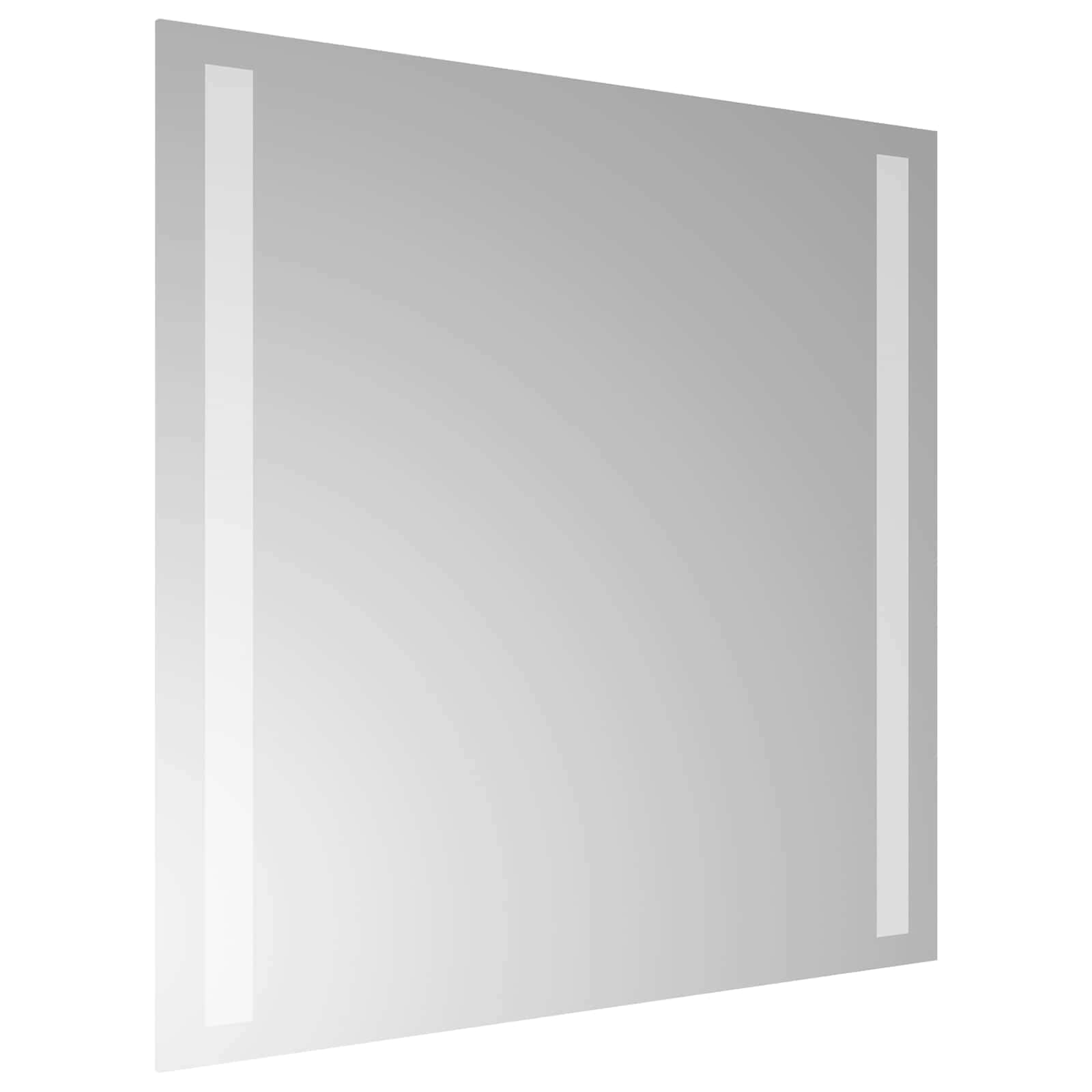 vidaXL LED Bathroom Mirror Transparent 40 x 40 cm Tempered Glass 4