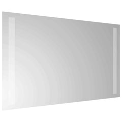 vidaXL LED Bathroom Mirror Transparent 60 x 30 cm Tempered Glass 4