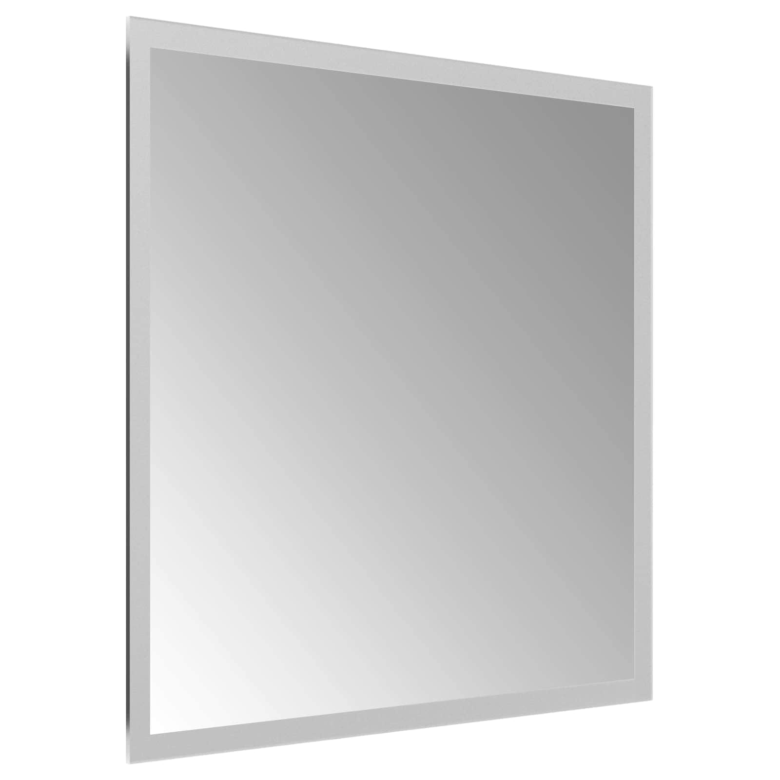 vidaXL LED Bathroom Mirror Transparent 40 x 40 cm Tempered Glass 4