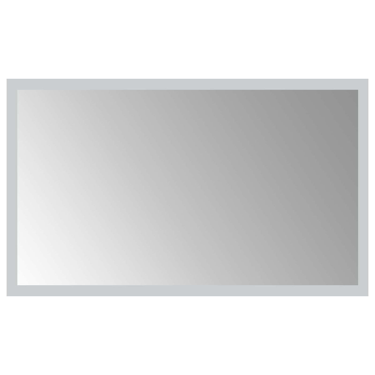 LED Bathroom Mirror Transparent Tempered Glass 50 cm 30 cm