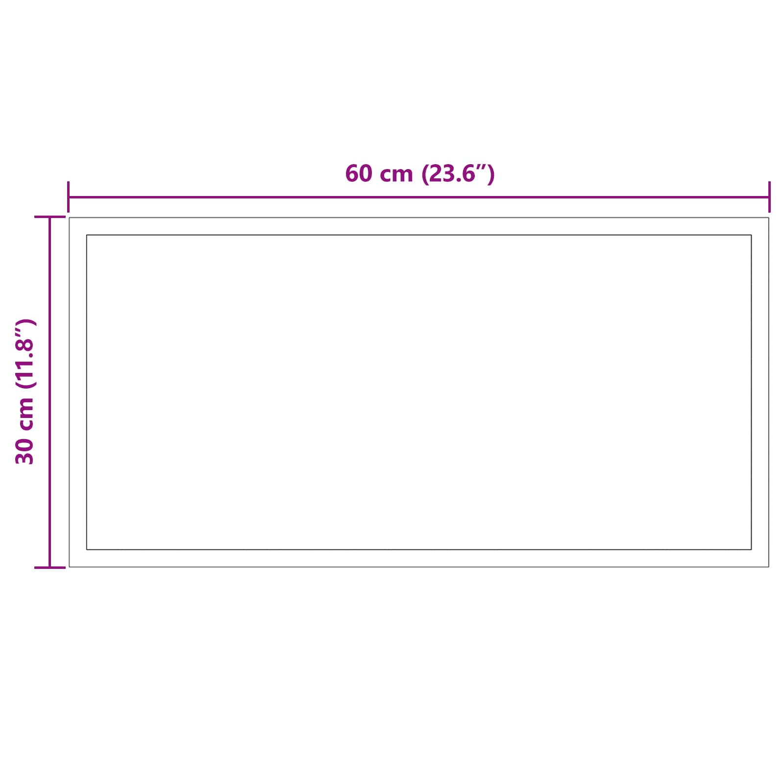 vidaXL LED Bathroom Mirror Transparent 60 x 30 cm Tempered Glass 5