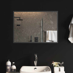 vidaXL LED Bathroom Mirror Transparent Tempered Glass