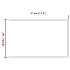 vidaXL LED Bathroom Mirror Transparent 80 x 50 cm Tempered Glass 5