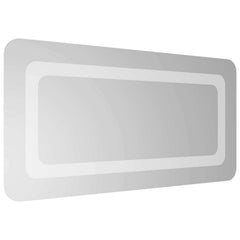 vidaXL LED Bathroom Mirror Transparent 60 x 30 cm Tempered Glass 4