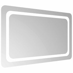 vidaXL LED Bathroom Mirror Transparent 80 x 50 cm Tempered Glass 4