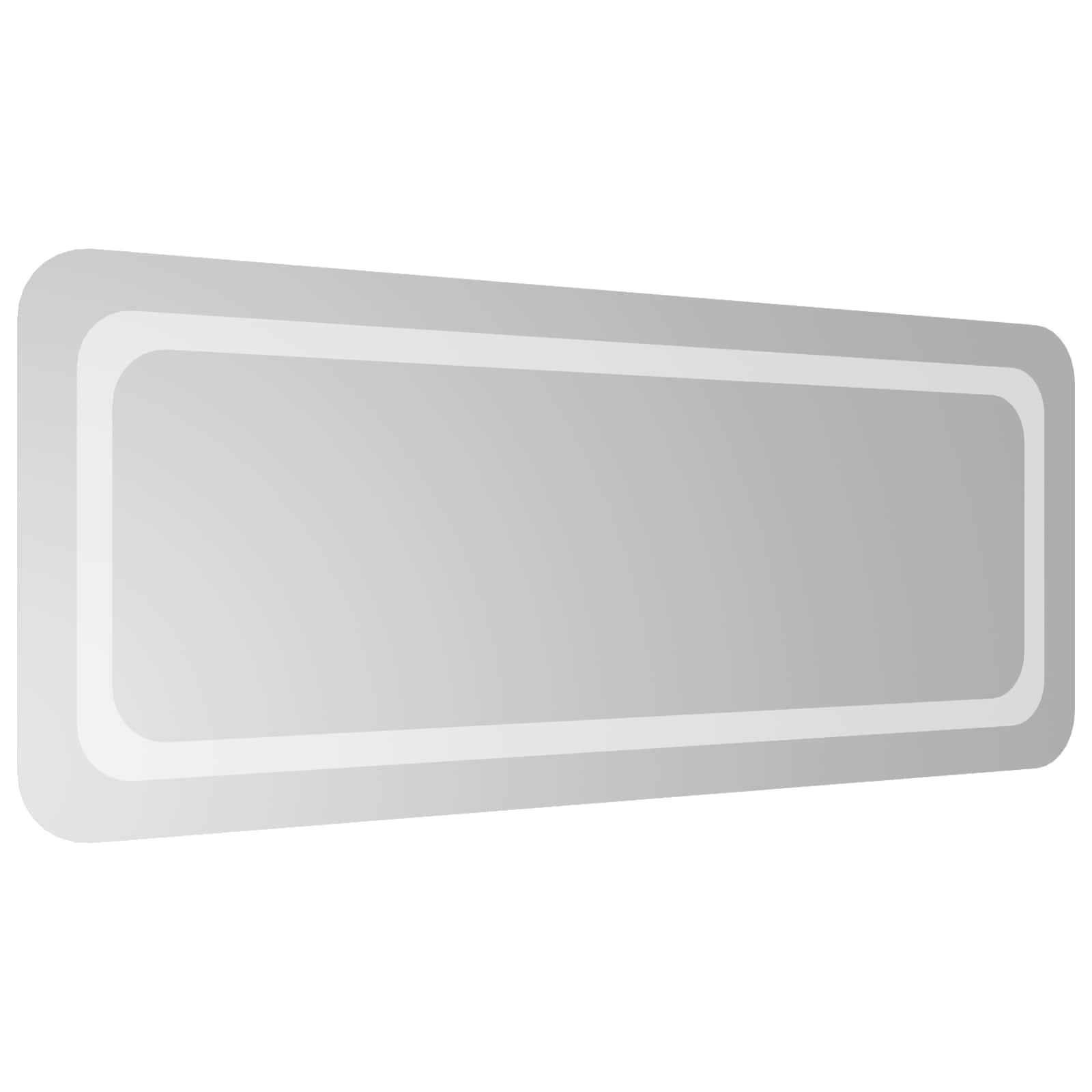 vidaXL LED Bathroom Mirror Transparent 100 x 40 cm Tempered Glass 4