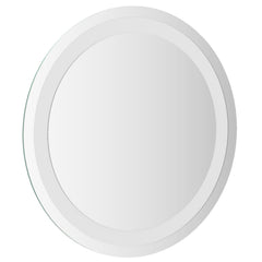 vidaXL LED Bathroom Mirror Transparent Ø 40 cm Tempered Glass 5