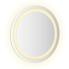 vidaXL LED Bathroom Mirror Transparent Ø 40 cm Tempered Glass 3