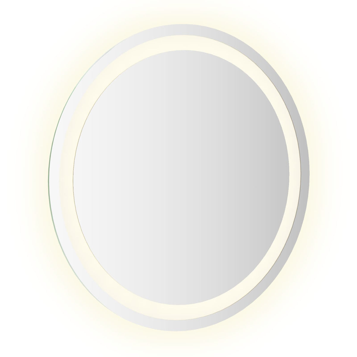 LED Bathroom Mirror Transparent Ø 30 cm Tempered Glass 50 cm 50 cm