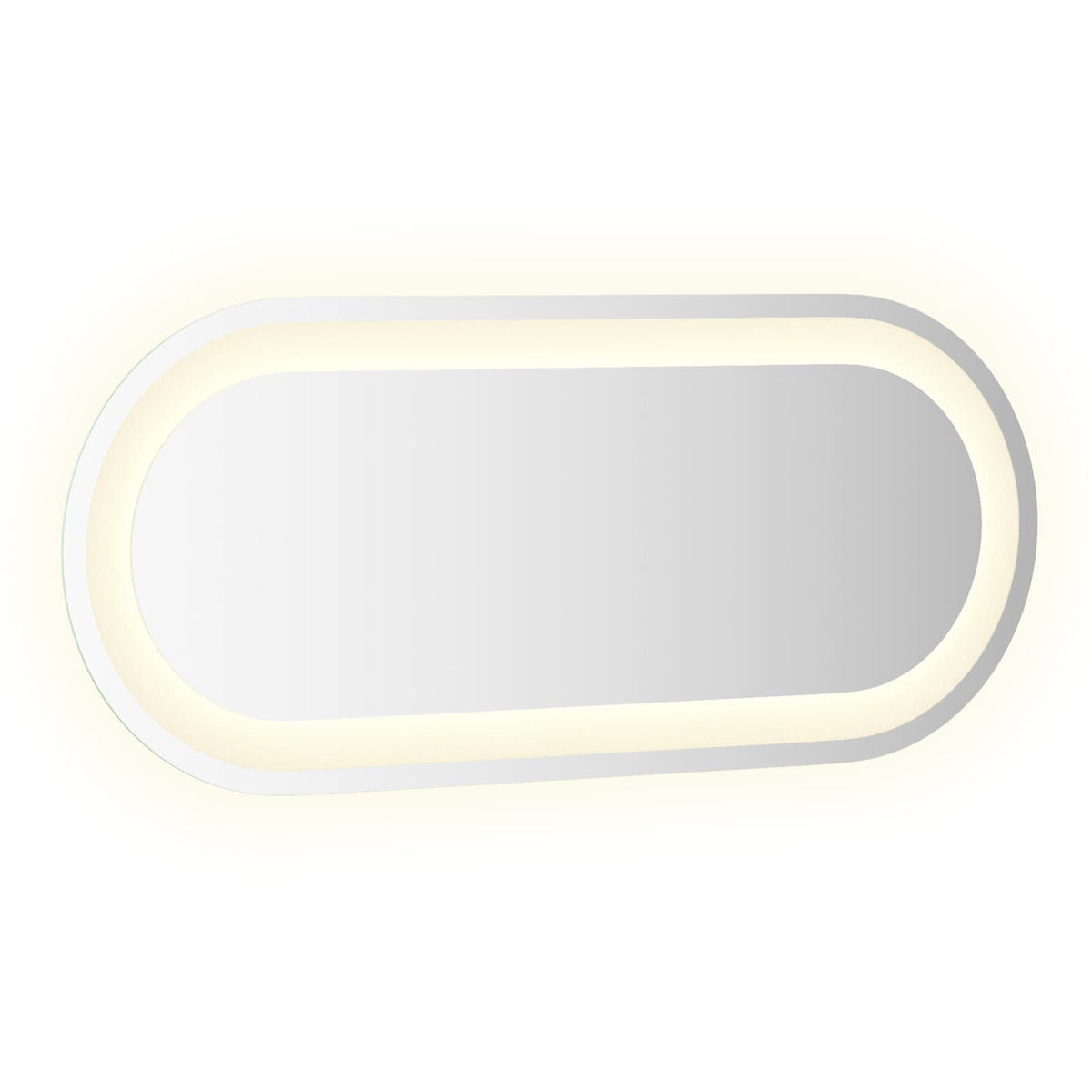 LED Bathroom Mirror Transparent Tempered Glass 70 cm 30 cm