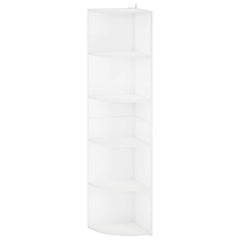 Corner Shelf 5-Tier 41.5 x 41.5 x 178 cm Engineered Wood White