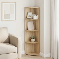 Corner Shelf 4-Tier 41.5 x 41.5 x 143 cm Engineered Wood Sonoma oak