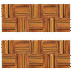 vidaXL Decking Tile 20 pcs Brown 30 x 30 cm Acacia Hardwood 4