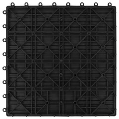 vidaXL Decking Tile 22 pcs Black 30 x 30 cm WPC 3