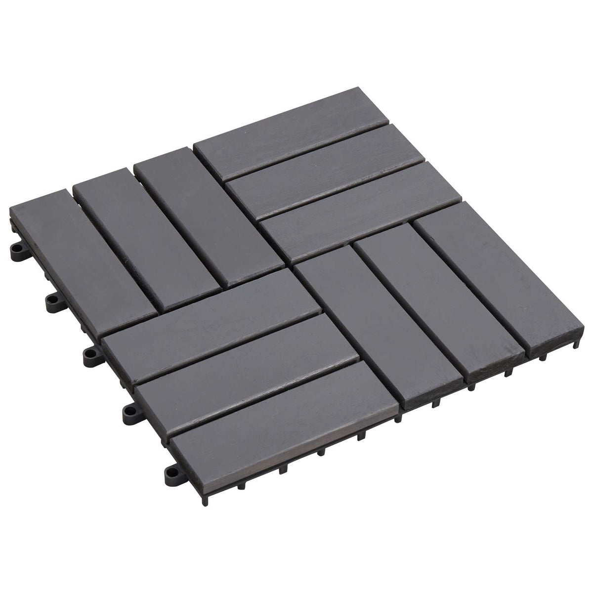 vidaXL Decking Tile 30 x 30 cm Acacia Hardwood