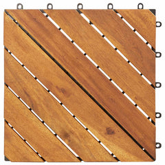 vidaXL Decking Tile 20 pcs Brown 30 x 30 cm Acacia Hardwood 5