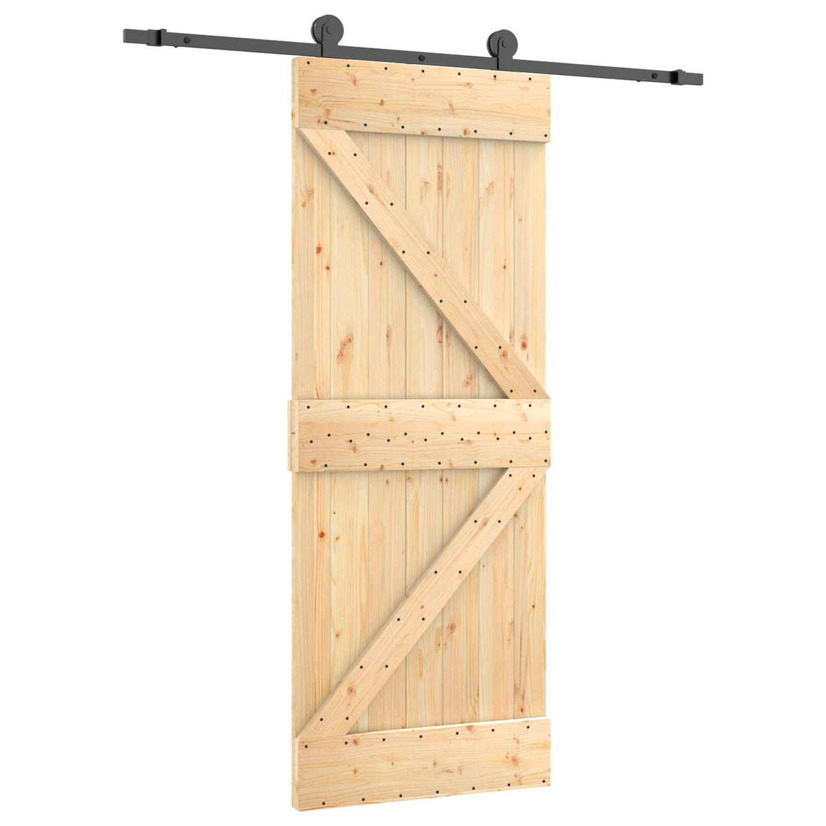 Sliding Door Solid Pine Wood Untreated