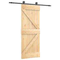 Sliding Door Solid Pine Wood Untreated