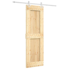 vidaXL Sliding Door 70 x 210 cm Solid Pine Wood (Untreated) 2