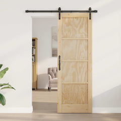 Sliding Door Engineered Wood Natural 73.5 cm 211 cm 152.5 cm